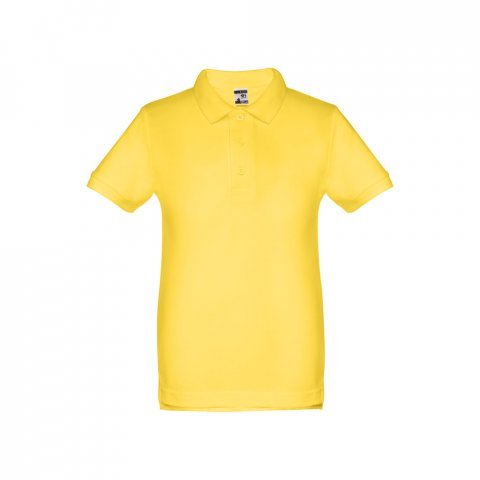 THC ADAM KIDS. Polo para crian&ccedil;a (unissexo) de manga curta em algod&atilde;o - Amarelo