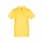 THC ADAM KIDS. Polo para crian&ccedil;a (unissexo) de manga curta em algod&atilde;o - Amarelo