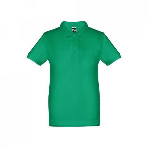 THC ADAM KIDS. Polo para crian&ccedil;a (unissexo) de manga curta em algod&atilde;o - Verde