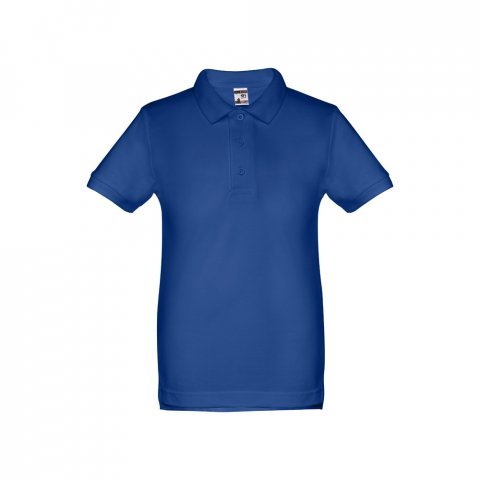 THC ADAM KIDS. Polo para crian&ccedil;a (unissexo) de manga curta em algod&atilde;o - Azul royal
