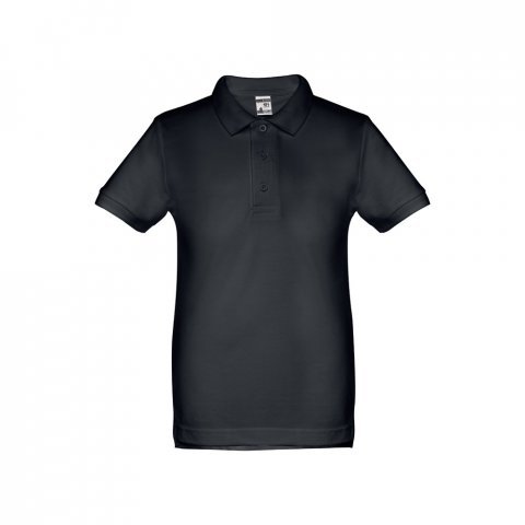 THC ADAM KIDS. Polo para crian&ccedil;a (unissexo) de manga curta em algod&atilde;o - Azul Eclipse