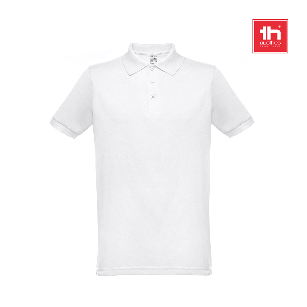 THC BERLIN WH. Polo da uomo a maniche corte. colore bianco