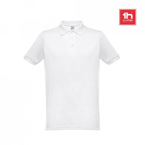 THC BERLIN WH. Polo &agrave; manches courtes pour homme. Couleur blanche