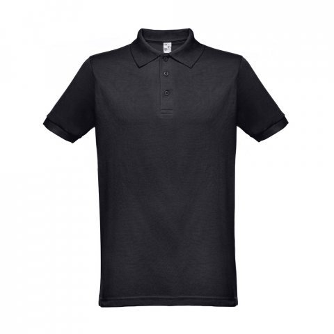 THC BERLIN. Polo de manga curta para homem - Preto