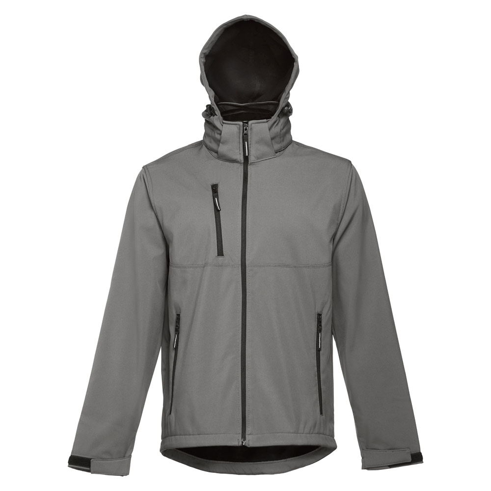 THC ZAGREB. Giacca softshell da uomo in poliestere ed elastan