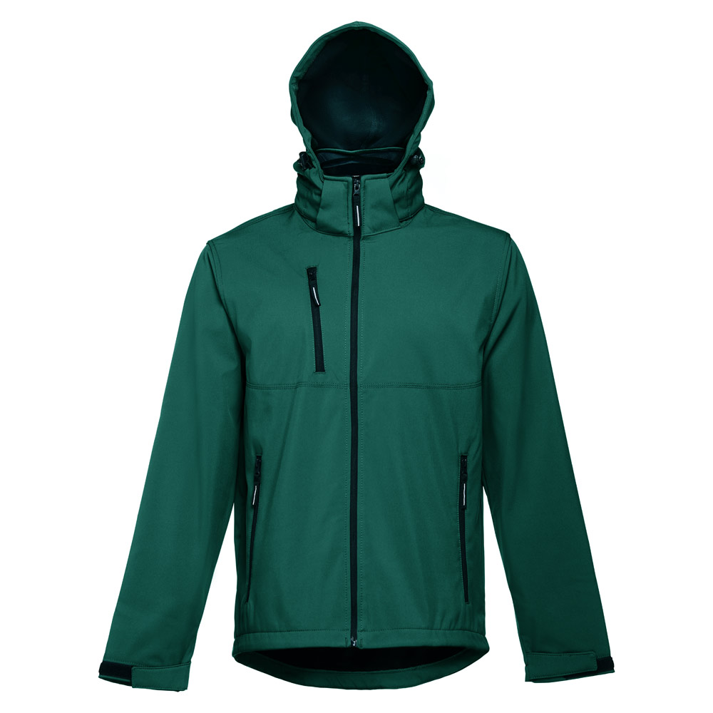 THC ZAGREB. Giacca softshell da uomo in poliestere ed elastan