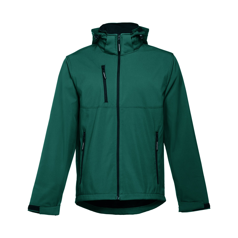 THC ZAGREB. Giacca softshell da uomo in poliestere ed elastan