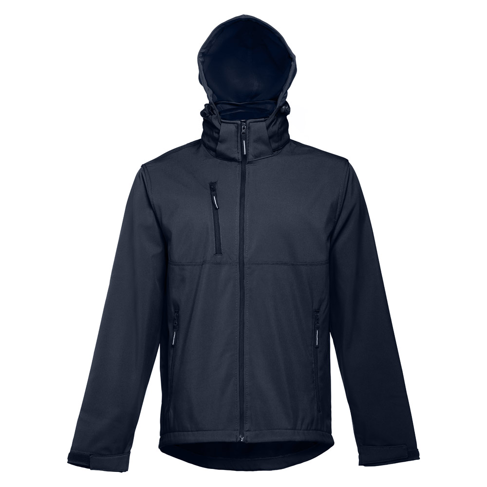 THC ZAGREB. Giacca softshell da uomo in poliestere ed elastan
