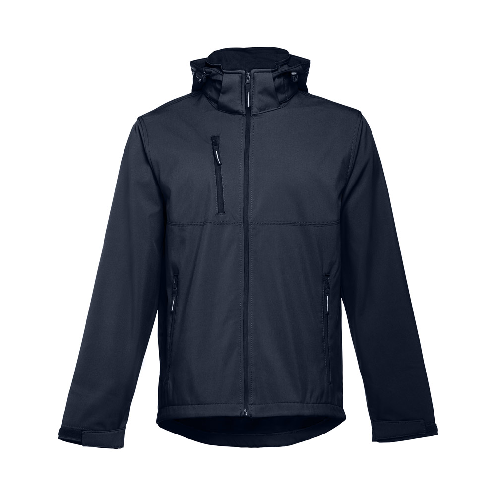 THC ZAGREB. Giacca softshell da uomo in poliestere ed elastan
