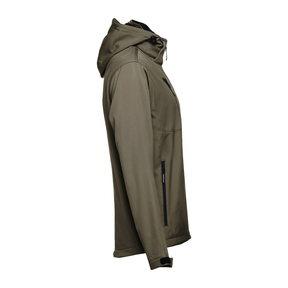 THC ZAGREB. Giacca softshell da uomo in poliestere ed elastan