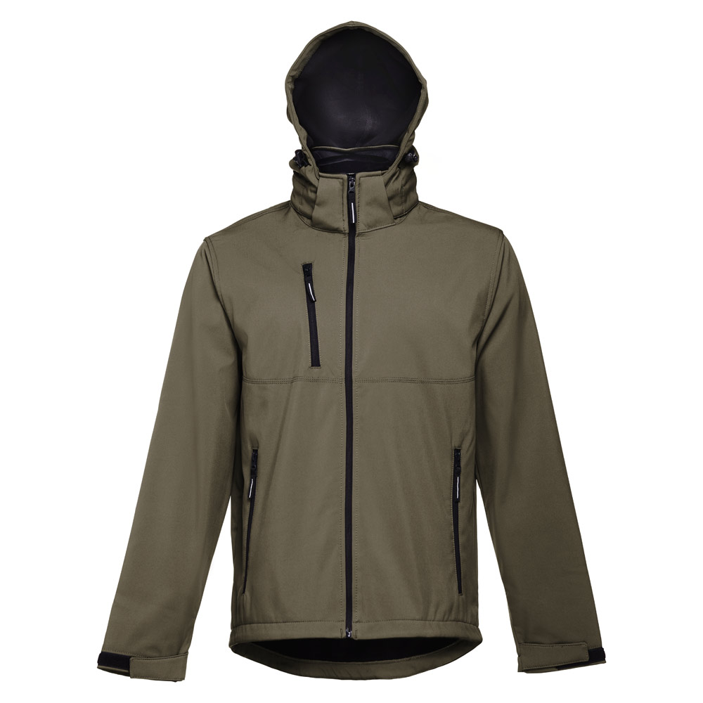THC ZAGREB. Giacca softshell da uomo in poliestere ed elastan