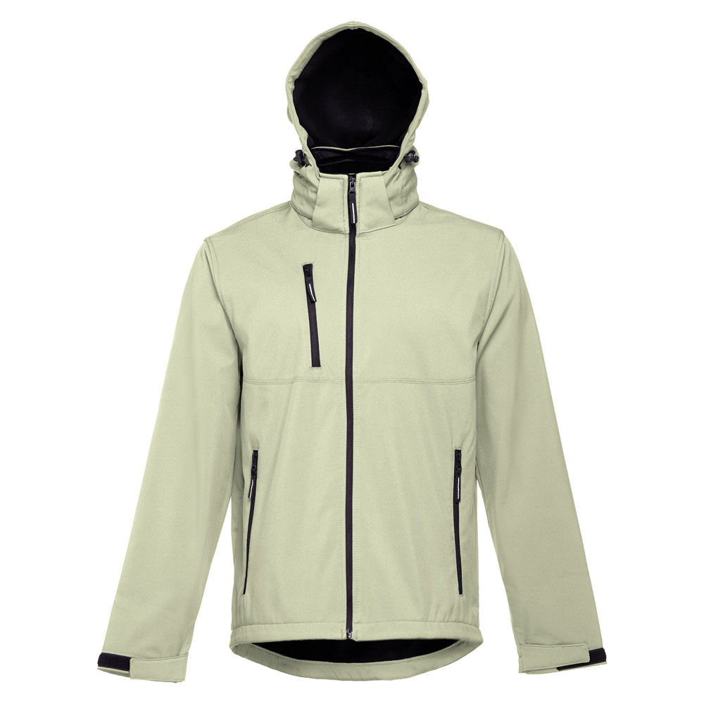 THC ZAGREB. Giacca softshell da uomo in poliestere ed elastan