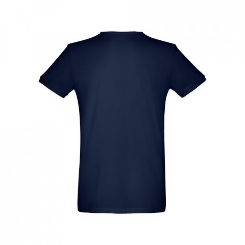 THC SAN MARINO. P&aacute;nsk&eacute; tričko s kr&aacute;tk&yacute;m ruk&aacute;vem z česan&eacute; bavlny - Modr&aacute;