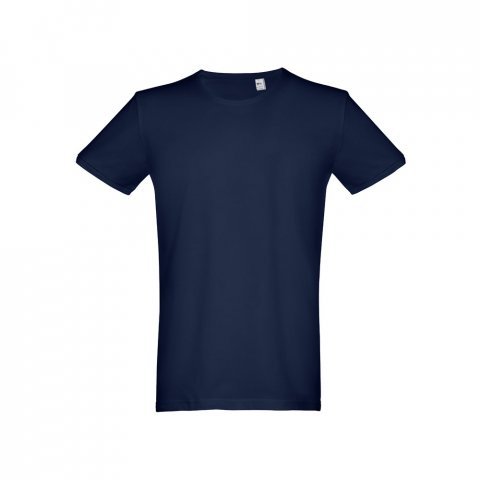 THC SAN MARINO. P&aacute;nsk&eacute; tričko s kr&aacute;tk&yacute;m ruk&aacute;vem z česan&eacute; bavlny - Modr&aacute;