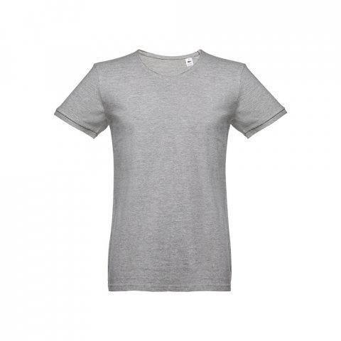 THC SAN MARINO. P&aacute;nsk&eacute; tričko s kr&aacute;tk&yacute;m ruk&aacute;vem z česan&eacute; bavlny - Světle &scaron;ed&aacute;