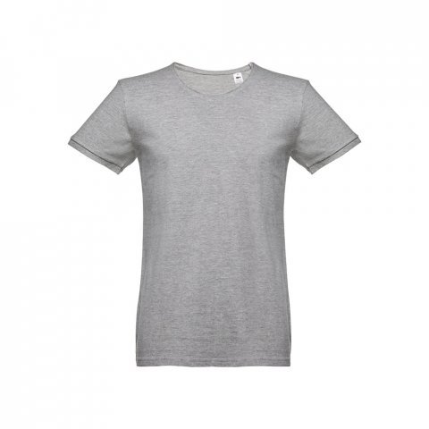 THC SAN MARINO. P&aacute;nsk&eacute; tričko s kr&aacute;tk&yacute;m ruk&aacute;vem z česan&eacute; bavlny - Světle &scaron;ed&aacute;