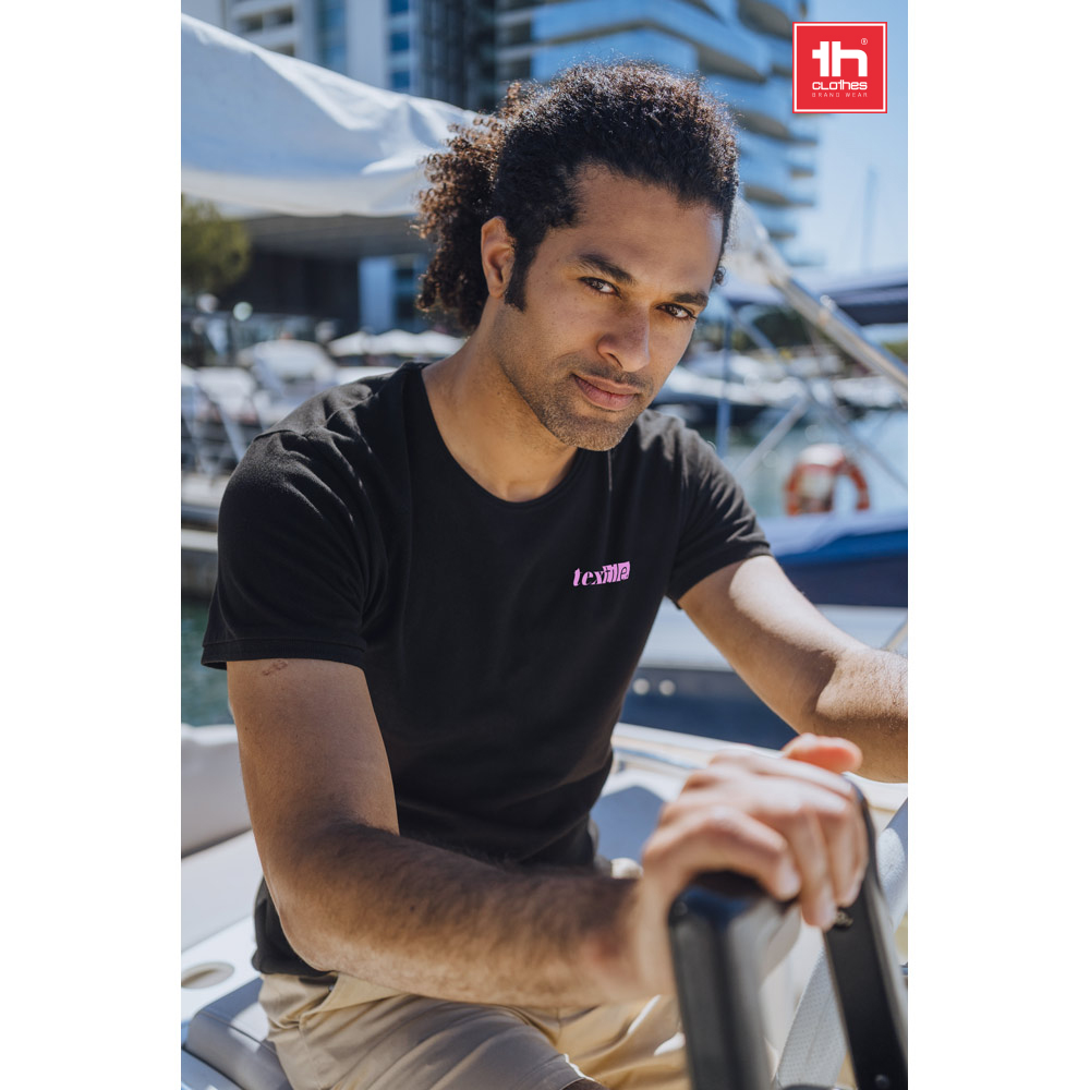 THC SAN MARINO. T-shirt da uomo a maniche corte in cotone piqué