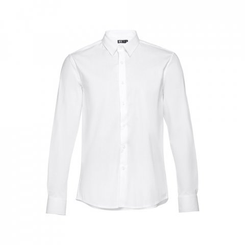 THC PARIS WH. Camisa popelina de manga comprida para homem. Cor branca - Branco