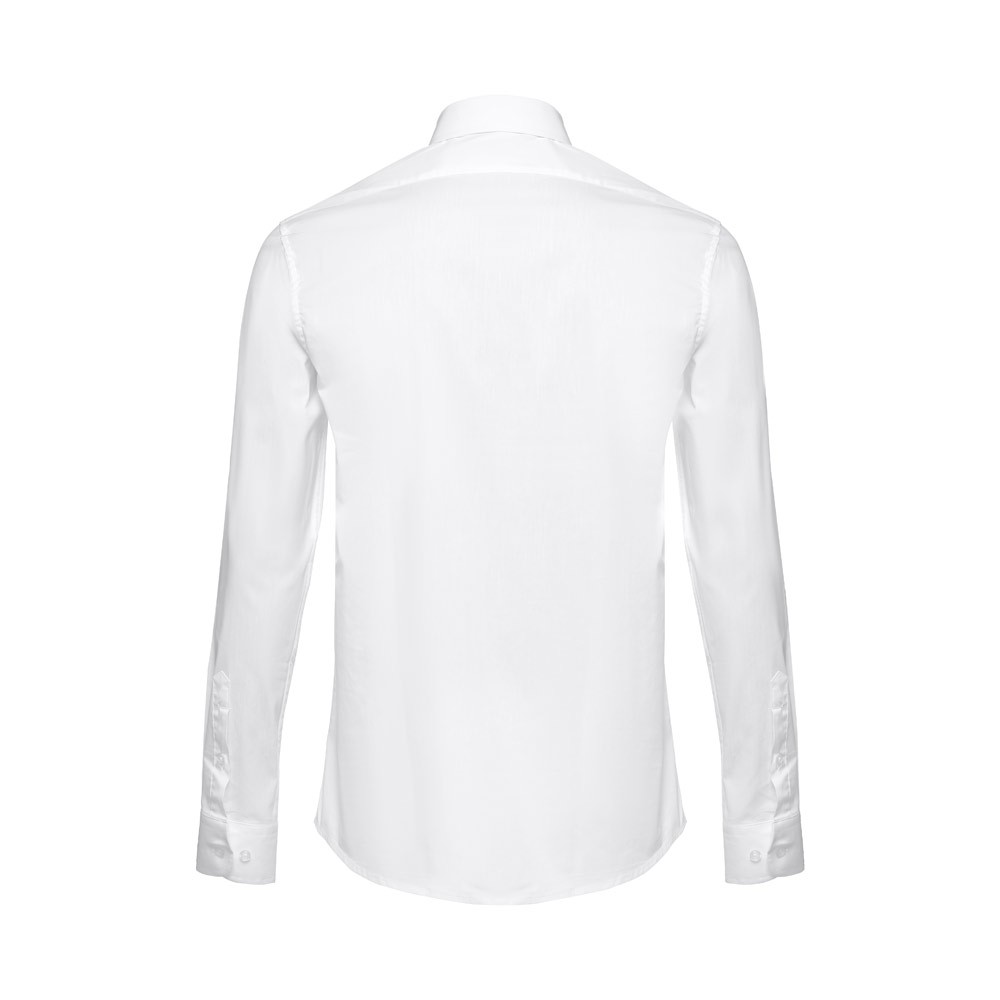 THC PARIS WH. Camicia da uomo in popeline a maniche lunghe. colore bianco