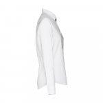 THC PARIS WOMEN WH. Popeline overhemd met lange mouwen voor dames. Witte kleur - Wit