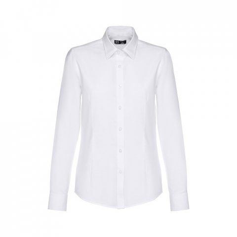 THC TOKYO WOMEN WH. Lang&auml;rmeliges Oxford-Hemd f&uuml;r Frauen. Wei&szlig;e Farbe - Wei&szlig;