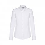 THC TOKYO WOMEN WH. Lang&auml;rmeliges Oxford-Hemd f&uuml;r Frauen. Wei&szlig;e Farbe - Wei&szlig;