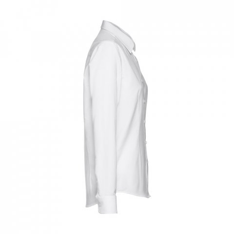 THC TOKYO WOMEN WH. Lang&auml;rmeliges Oxford-Hemd f&uuml;r Frauen. Wei&szlig;e Farbe - Wei&szlig;