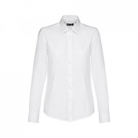 THC TOKYO WOMEN WH. Lang&auml;rmeliges Oxford-Hemd f&uuml;r Frauen. Wei&szlig;e Farbe - Wei&szlig;