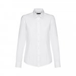 THC TOKYO WOMEN WH. Lang&auml;rmeliges Oxford-Hemd f&uuml;r Frauen. Wei&szlig;e Farbe - Wei&szlig;