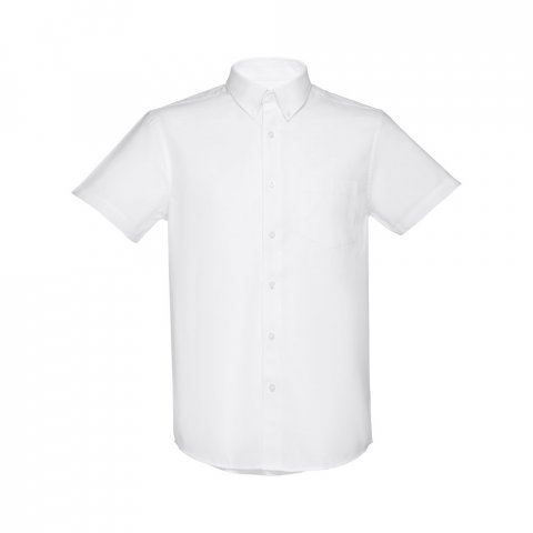 THC LONDON WH. Men's short-sleeved oxford shirt. White - White