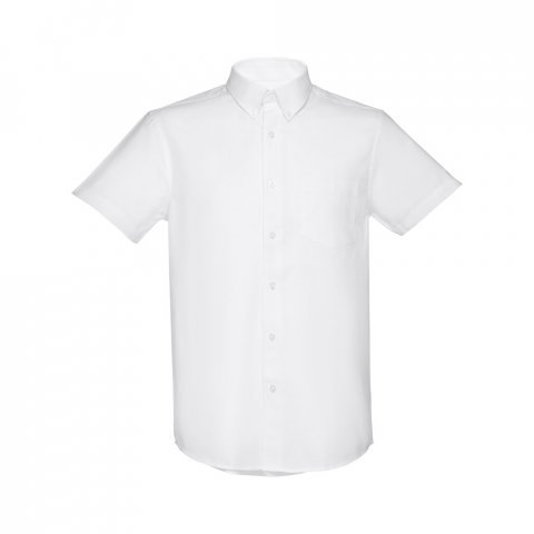 THC LONDON WH. Men's short-sleeved oxford shirt. White - White