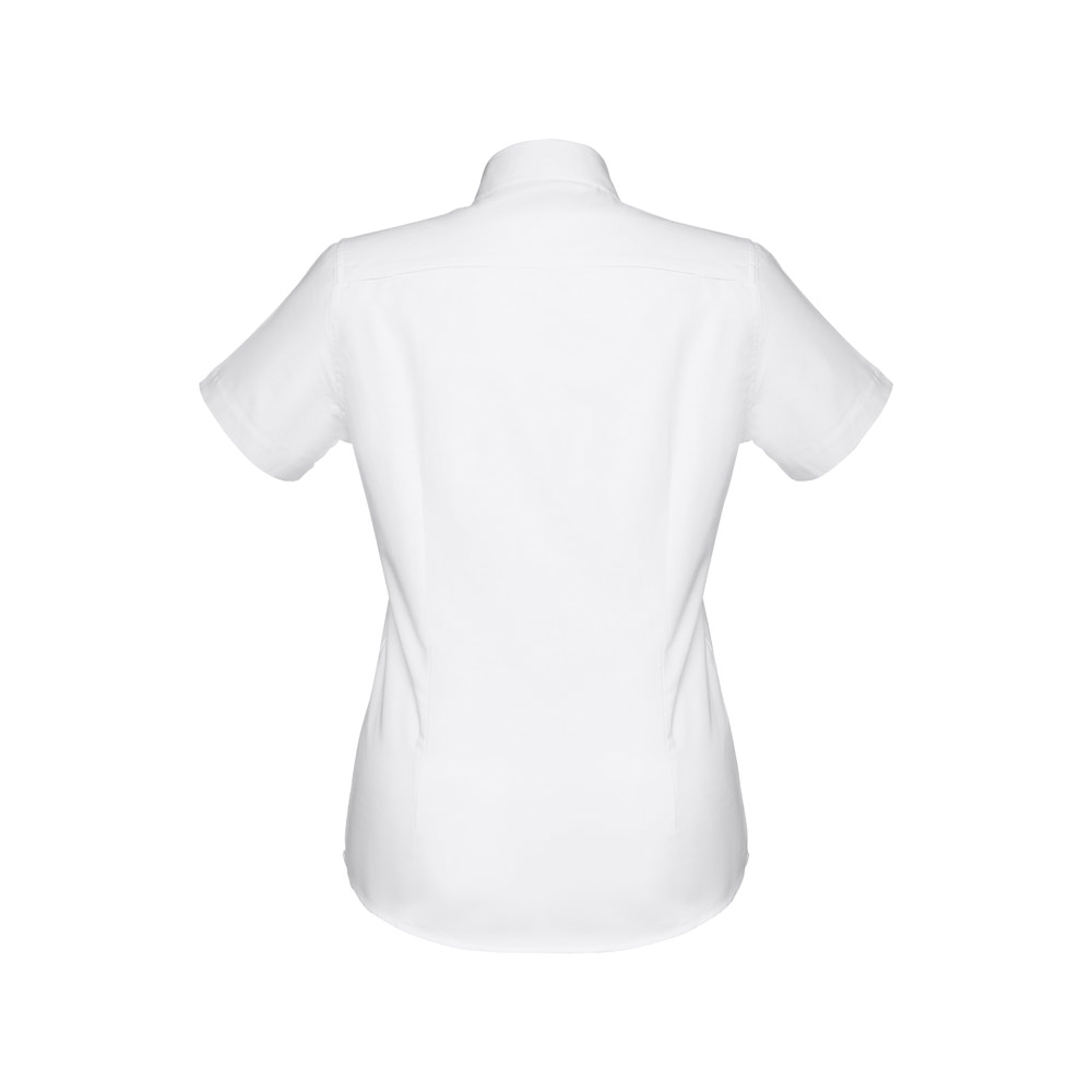 THC LONDON WOMEN WH. Camicia oxford da donna a maniche corte. Colore bianco