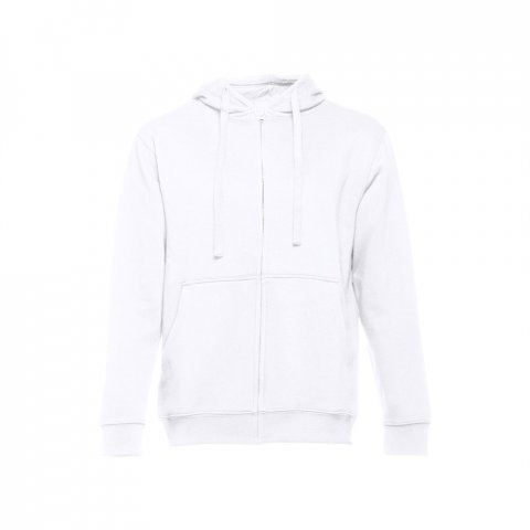 THC AMSTERDAM WH. Sweatshirt para homem, com fecho e capuz - Branco