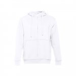 THC AMSTERDAM WH. Sweatshirt para homem, com fecho e capuz - Branco