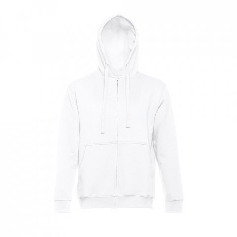 THC AMSTERDAM WH. Sweatshirt para homem, com fecho e capuz - Branco