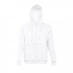 THC AMSTERDAM WH. Sweatshirt para homem, com fecho e capuz - Branco