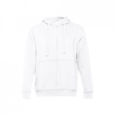 THC AMSTERDAM WH. Sweatshirt para homem, com fecho e capuz - Branco