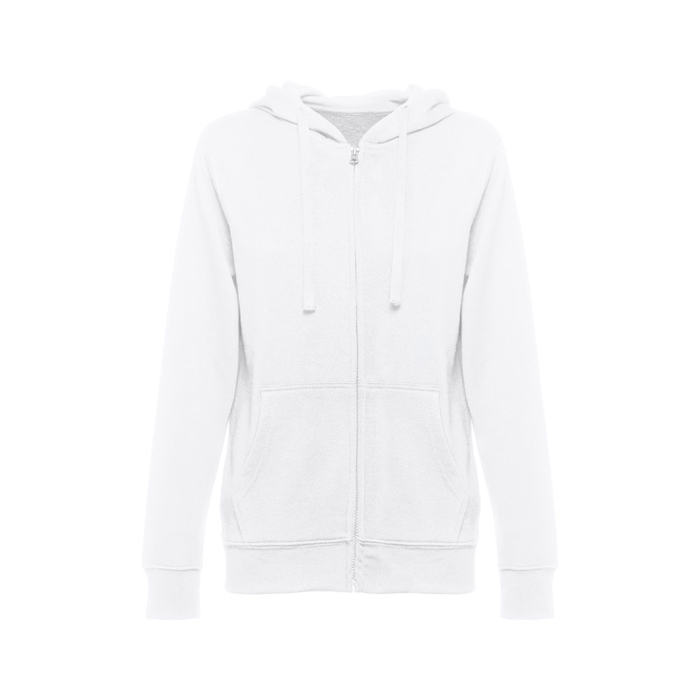 THC AMSTERDAM WOMEN WH. Felpa da donna con cappuccio e zip