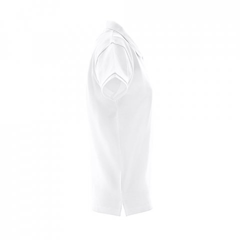 THC MONACO WOMEN WH. Polo &agrave; manches courtes pour femmes en coton card&eacute; - Blanc