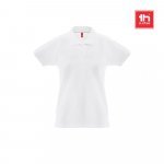 THC MONACO WOMEN WH. Polo &agrave; manches courtes pour femmes en coton card&eacute;
