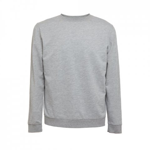 THC COLOMBO. Sweatshirt (unissexo) em felpa italiana sem carda - Cinzento claro matizado