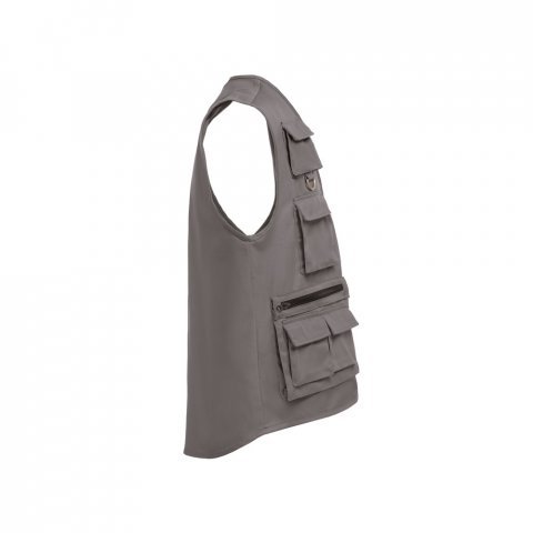 THC PIXEL. Colete (200 g/m&sup2;) em poli&eacute;ster e algod&atilde;o - Cinzento