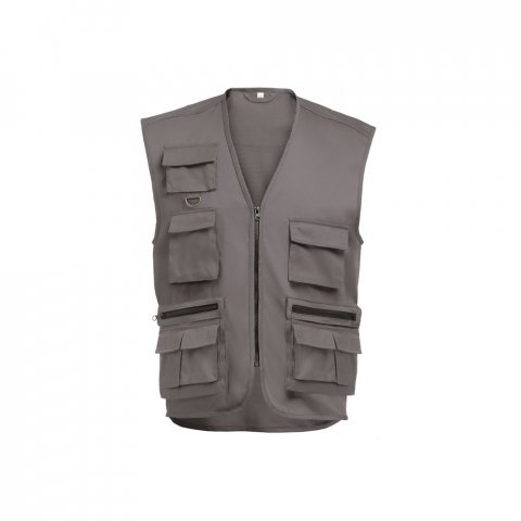 THC PIXEL. Colete (200 g/m&sup2;) em poli&eacute;ster e algod&atilde;o - Cinzento