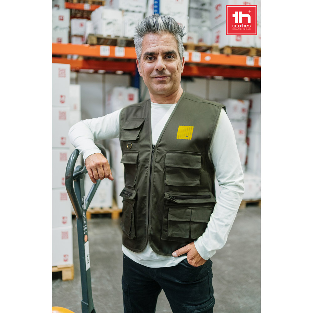 THC PIXEL. Gilet (200 g/m²) in poliestere e cotone
