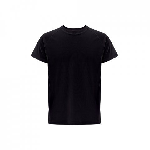 THC MOVE. Technick&eacute; tričko s kr&aacute;tk&yacute;m ruk&aacute;vem z polyesteru - Čern&aacute;