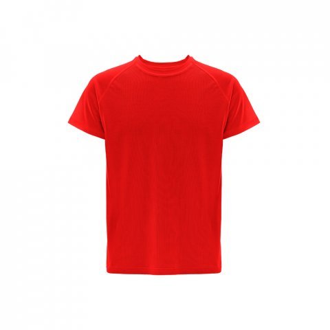 THC MOVE. Technick&eacute; tričko s kr&aacute;tk&yacute;m ruk&aacute;vem z polyesteru - Červen&aacute;