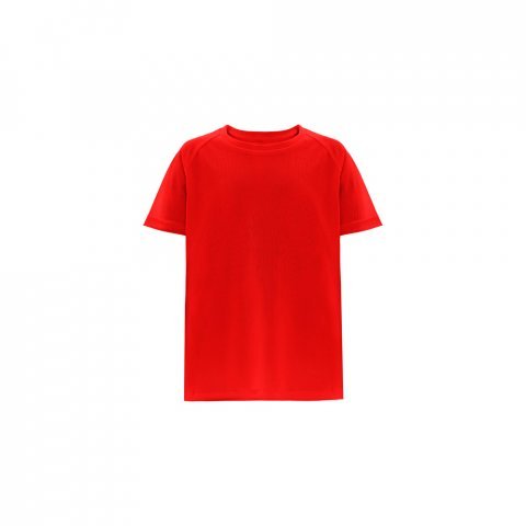 THC MOVE KIDS. Technick&eacute; polyesterov&eacute; tričko s kr&aacute;tk&yacute;m ruk&aacute;vem pro děti - Červen&aacute;