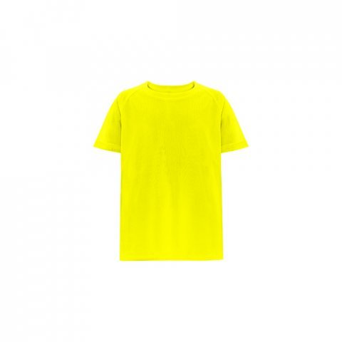 THC MOVE KIDS. Technick&eacute; polyesterov&eacute; tričko s kr&aacute;tk&yacute;m ruk&aacute;vem pro děti - Fluorescenčn&iacute; žlut&aacute;