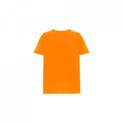 THC MOVE KIDS. Technick&eacute; polyesterov&eacute; tričko s kr&aacute;tk&yacute;m ruk&aacute;vem pro děti - Fluorescenčn&iacute; Oranžov&aacute;