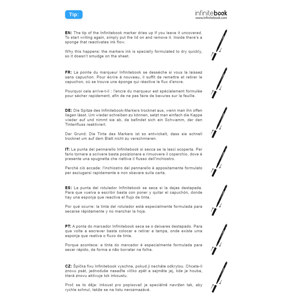 INFINITEBOOK PLAIN A5. Infinitebook con copertina flessibile e 15 pagine bianche stile lavagna bianca